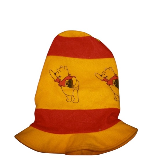 Vintage Disney Winnie the Pooh Tall Top Hat Red & Yellow Striped Costume y2k 90s - Picture 3 of 5